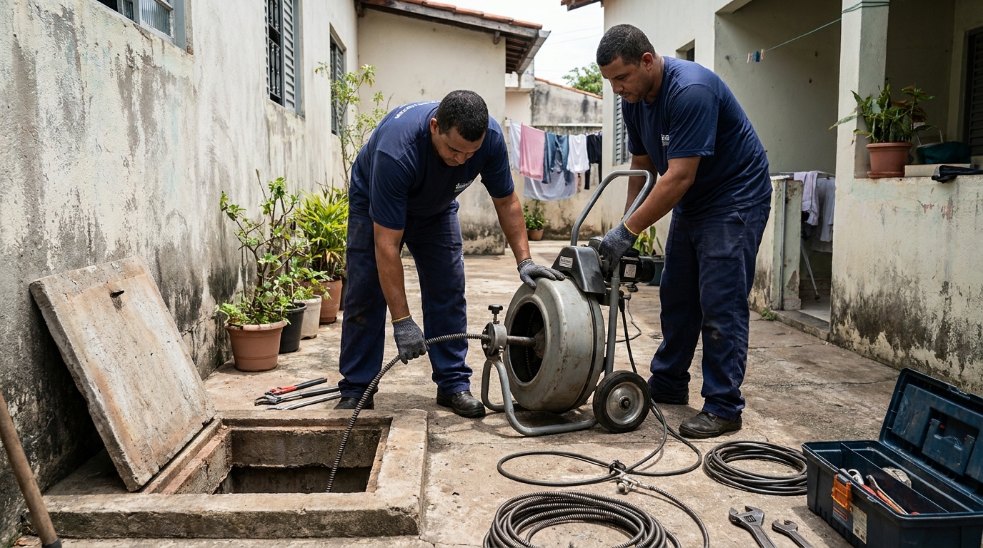 Desentupimento de Coluna Sanitária no Imigrante, Lajeado‑RS